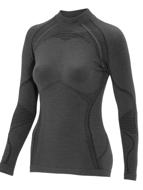 Accapi_Ergowool_Female_Top1 Черна женска термоблуза